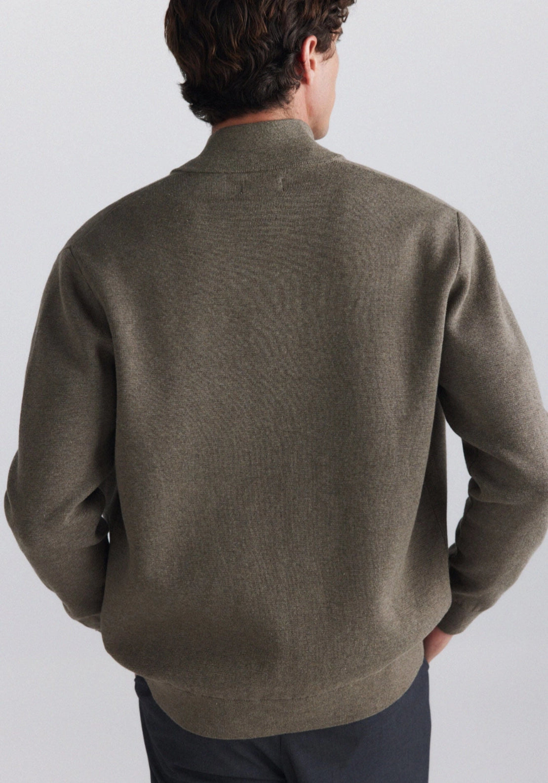Zip Cardigan - Brown