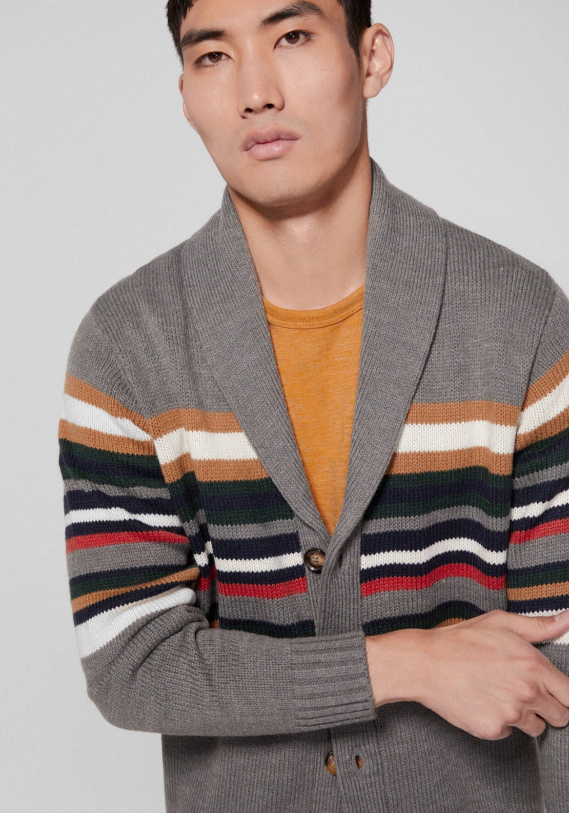 Button Down Cardigan - Grey