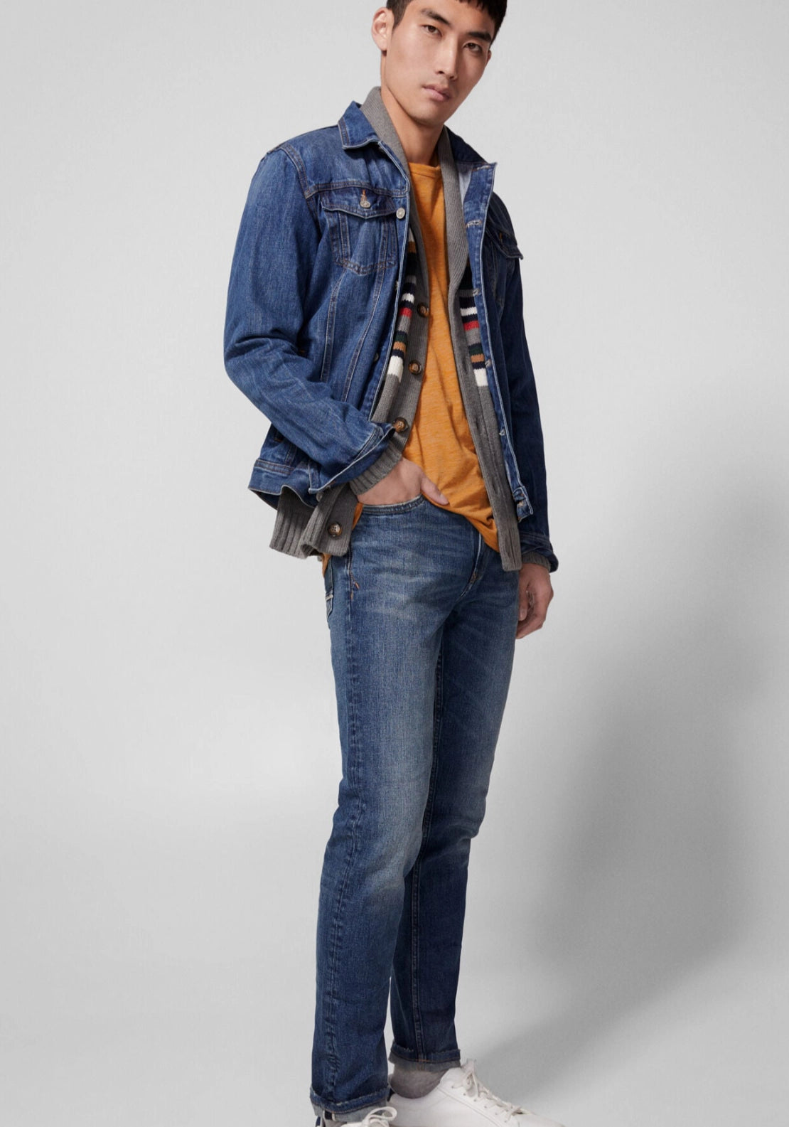 Button Down Cardigan - Grey