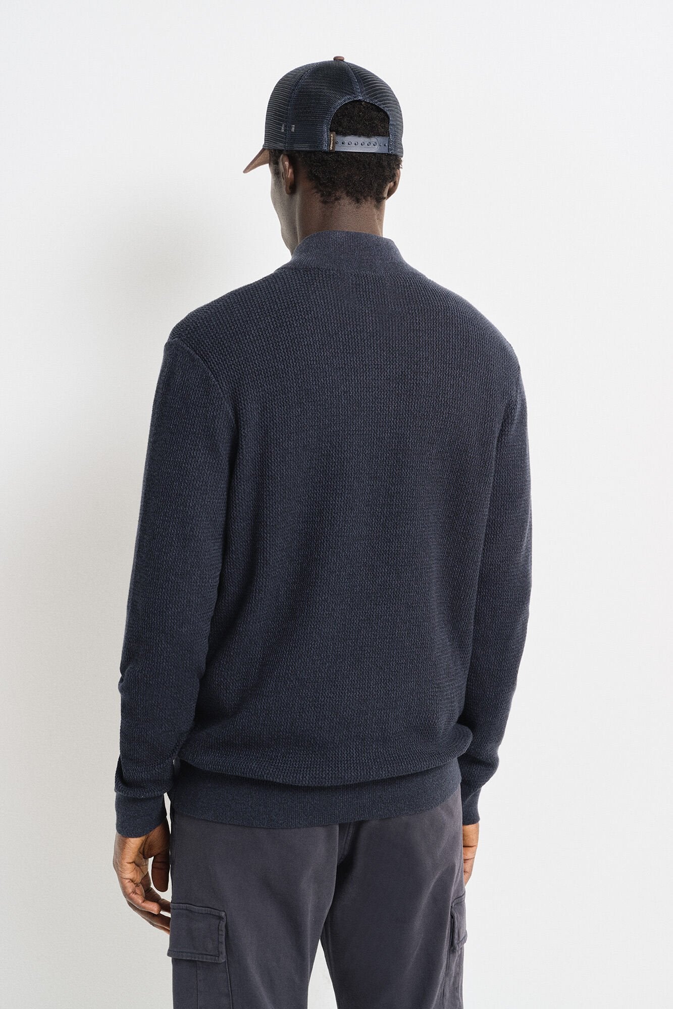 Springfield Zip Up Cardigan - Navy 3 Shaws Department Stores