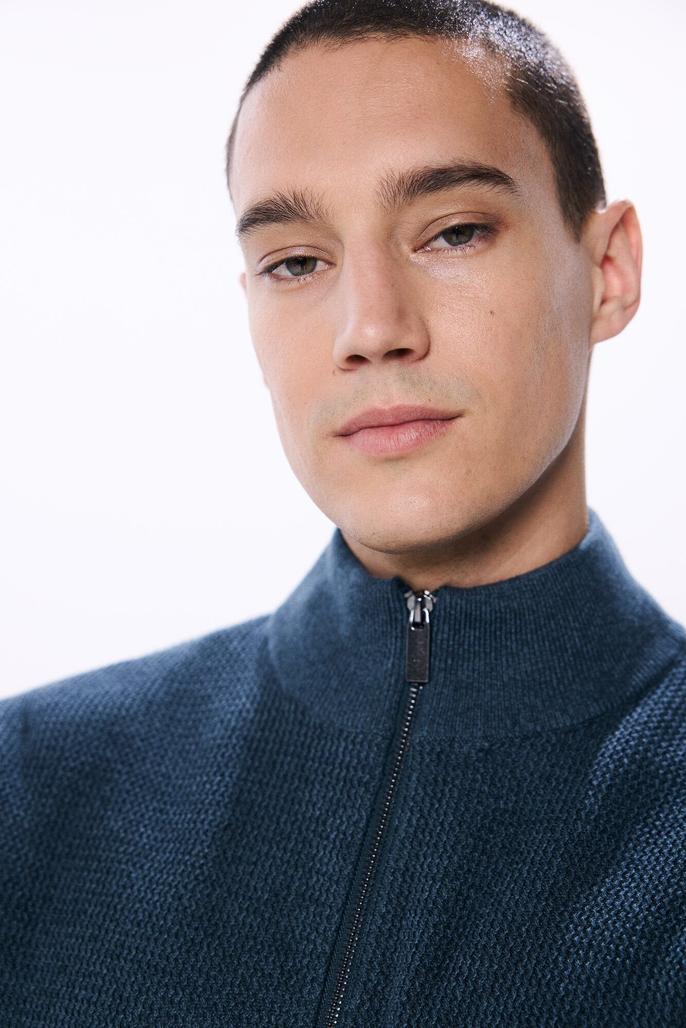 Springfield Zip Up Cardigan - Blue 5 Shaws Department Stores