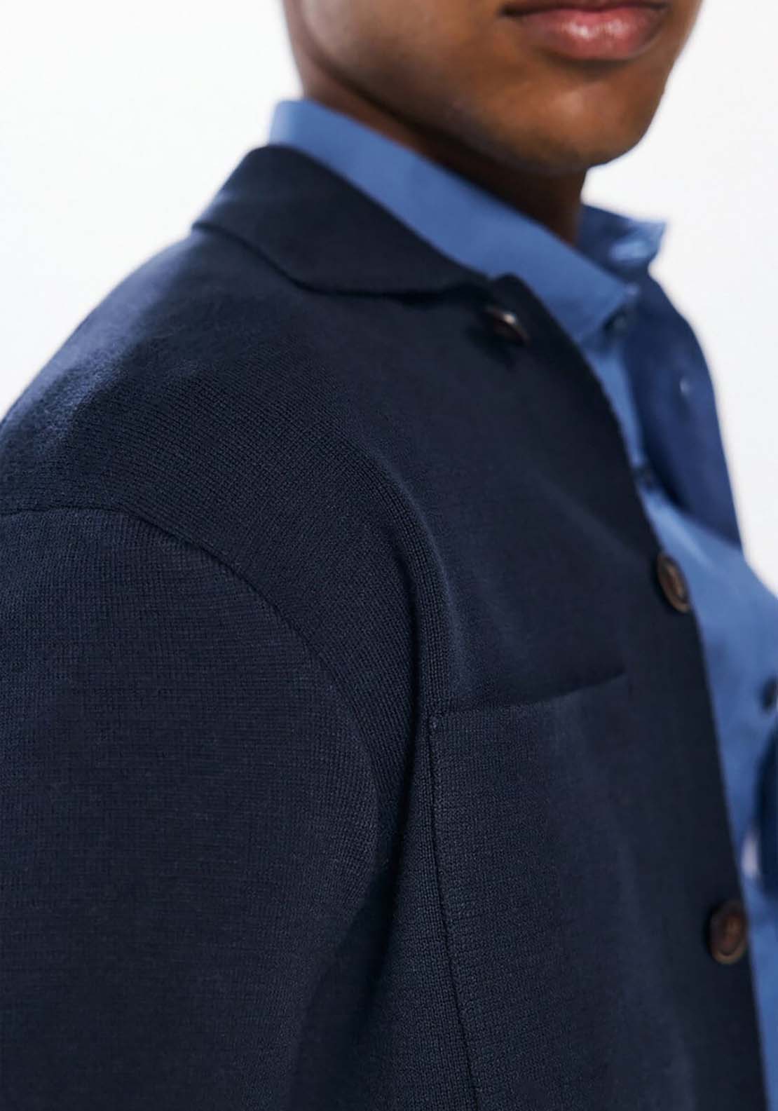 Springfield Milano Jersey-Knit Cardigan With Buttons - Navy 4 Shaws Department Stores