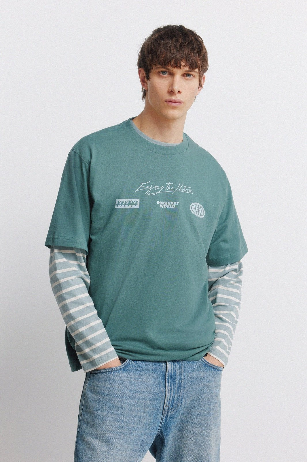 Branded Boxy T-Shirt - Blue