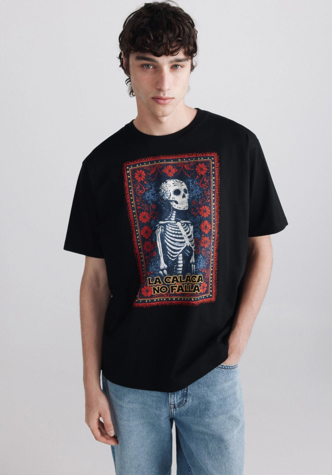 Dia De Muertos Graphic Tee - Black