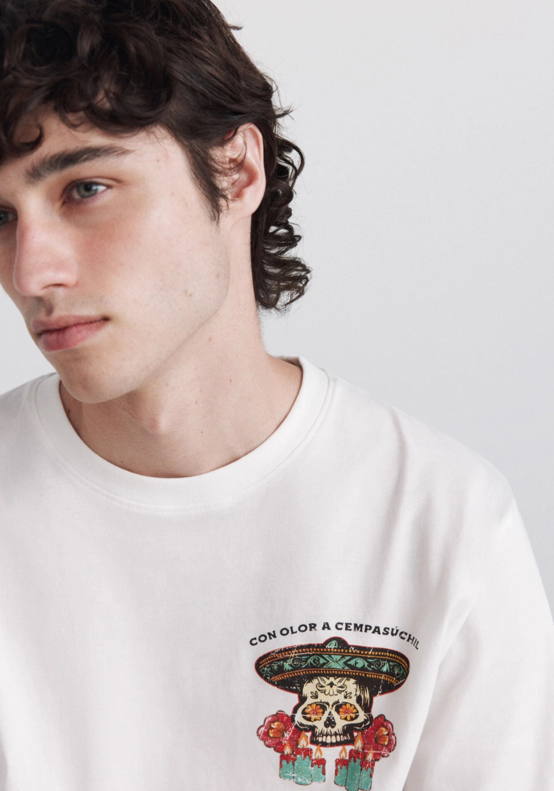 Dia De Muertos Graphic Tee - White