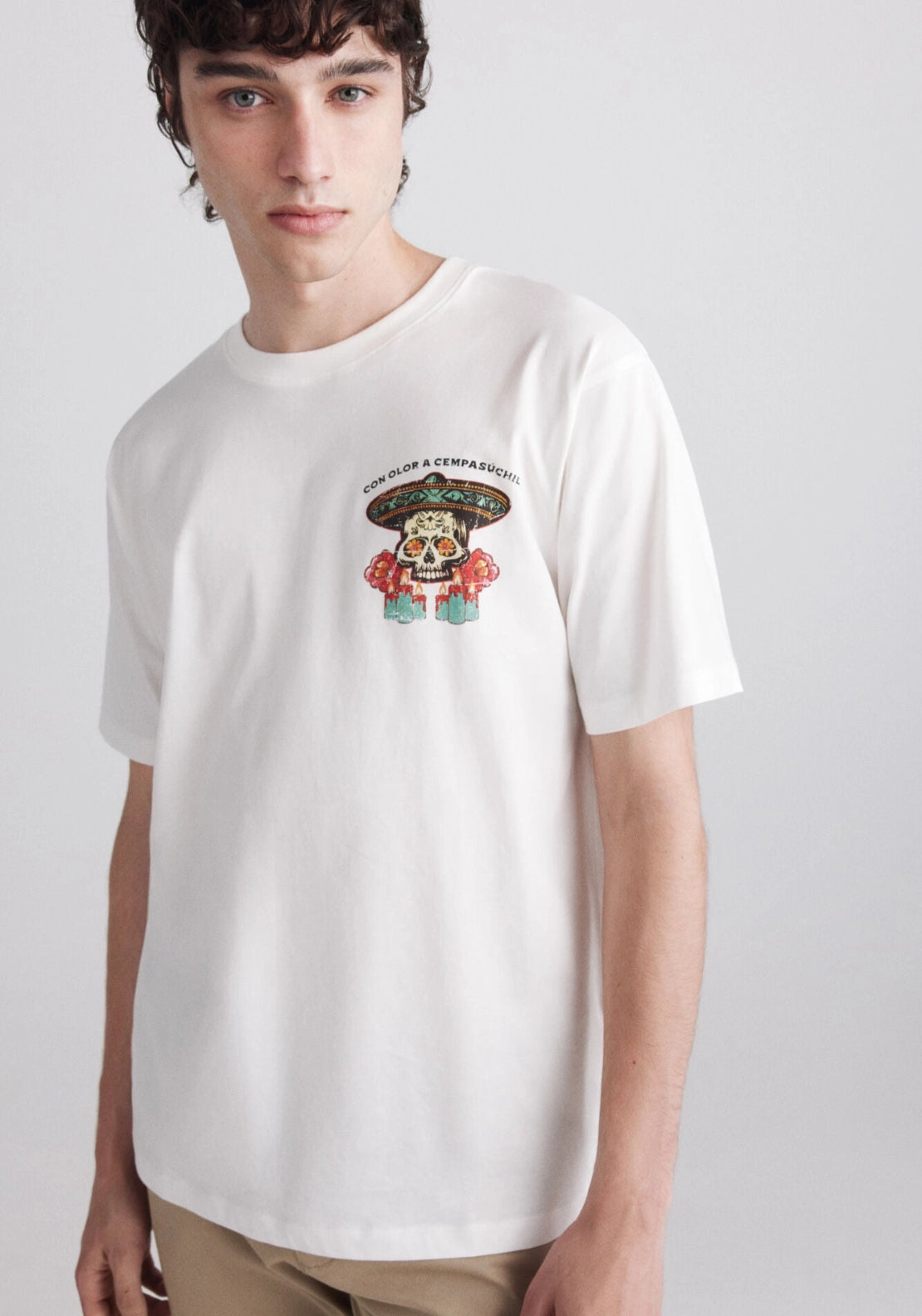 Dia De Muertos Graphic Tee - White
