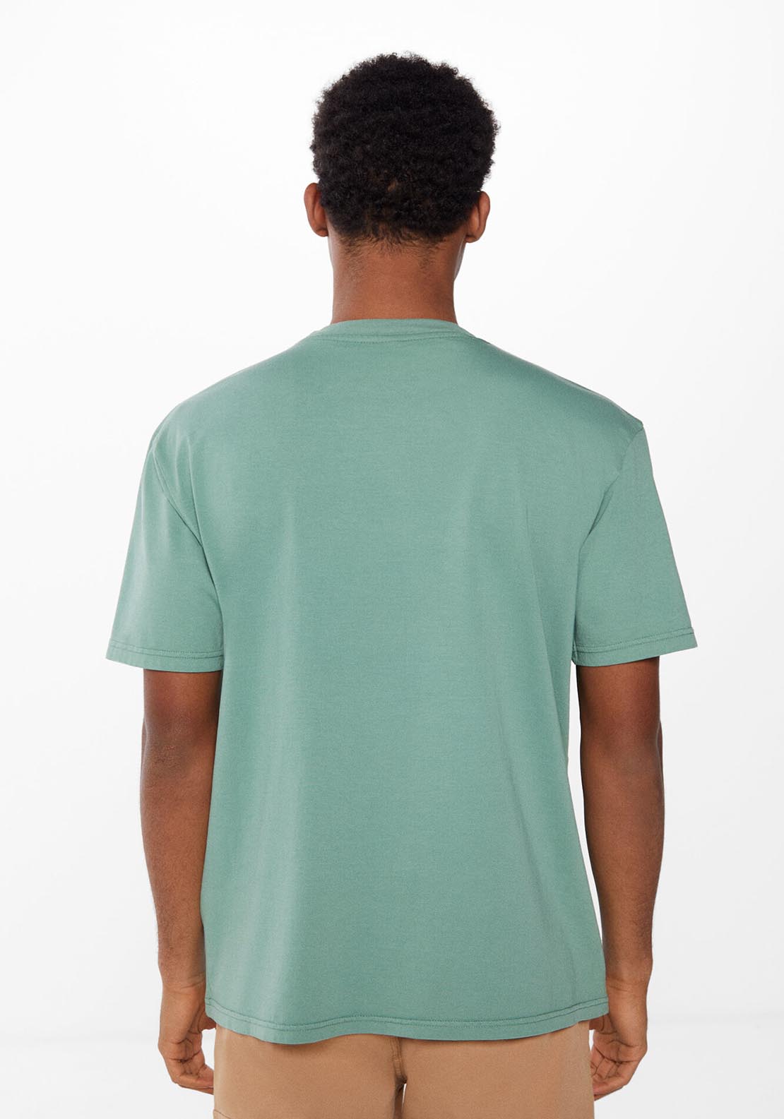 Springfield Washed T-shirt with logo - Green 2 Shaws Department Stores
