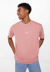 Washed T-shirt with logo - Pink