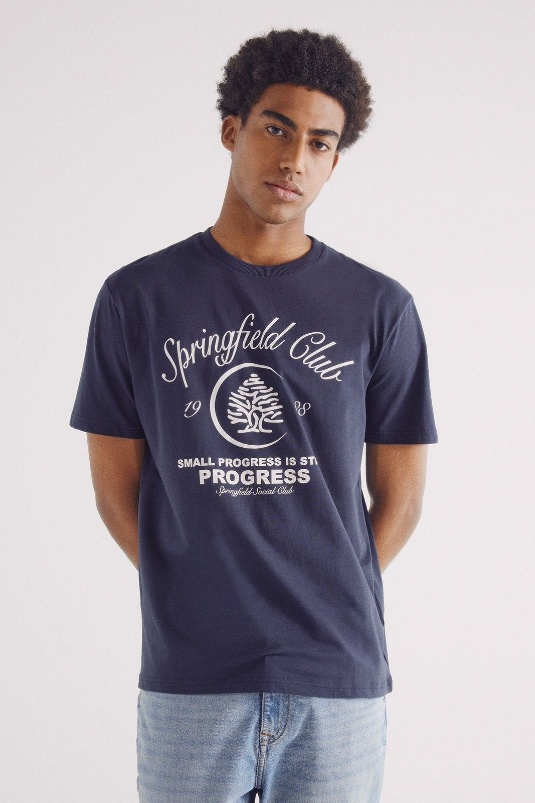 Springfield Progress tree t-shirt - Blue 1 Shaws Department Stores
