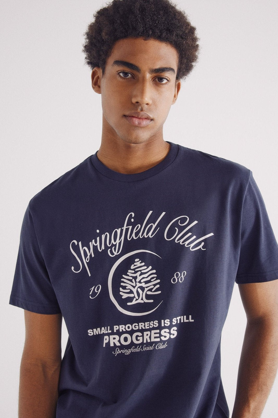 Springfield Progress tree t-shirt - Blue 4 Shaws Department Stores