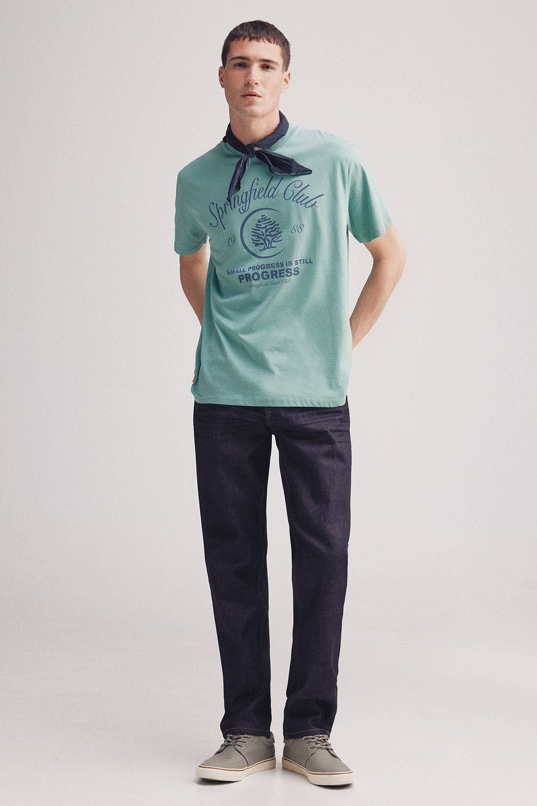 Springfield Progress tree t-shirt - Green 5 Shaws Department Stores