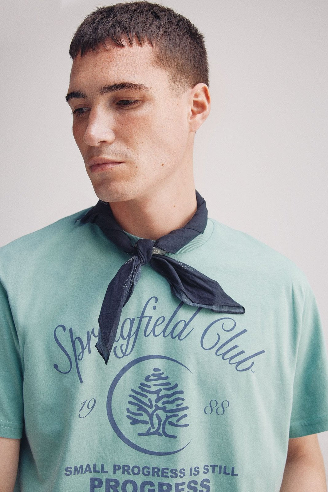 Springfield Progress tree t-shirt - Green 4 Shaws Department Stores