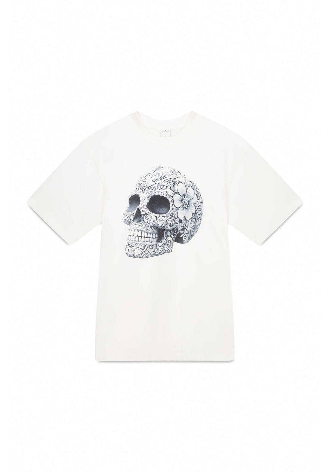 Springfield Skull Mex Grey T-shirt - White 5 Shaws Department Stores