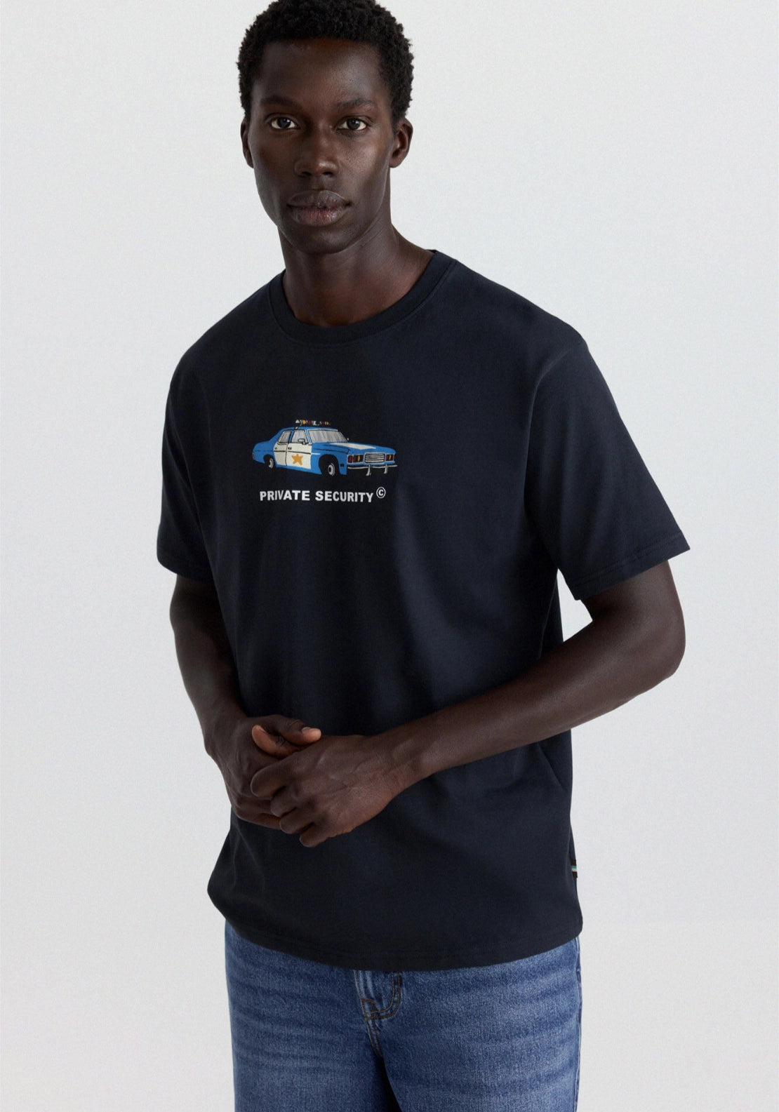 Police Graphic T-Shirt - Blue