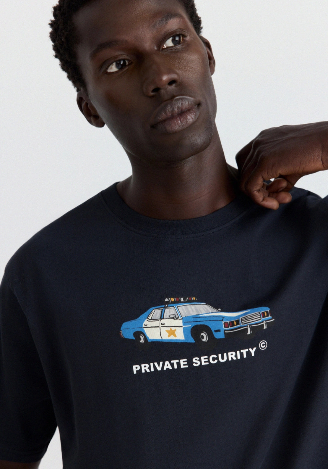 Police Graphic T-Shirt - Blue