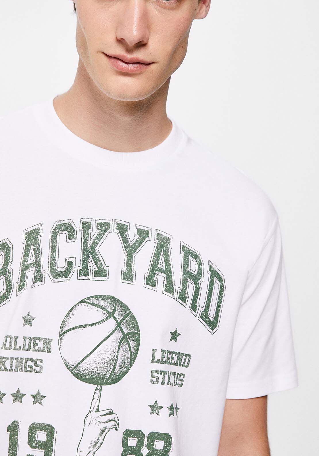 Springfield Backyard T-shirt - White 2 Shaws Department Stores