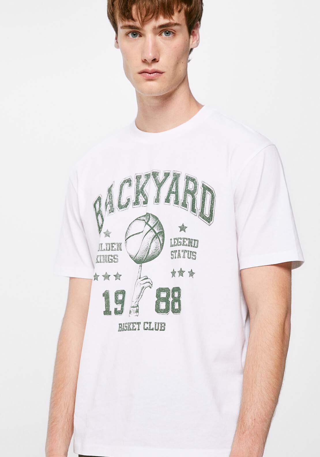 Springfield Backyard T-shirt - White 1 Shaws Department Stores