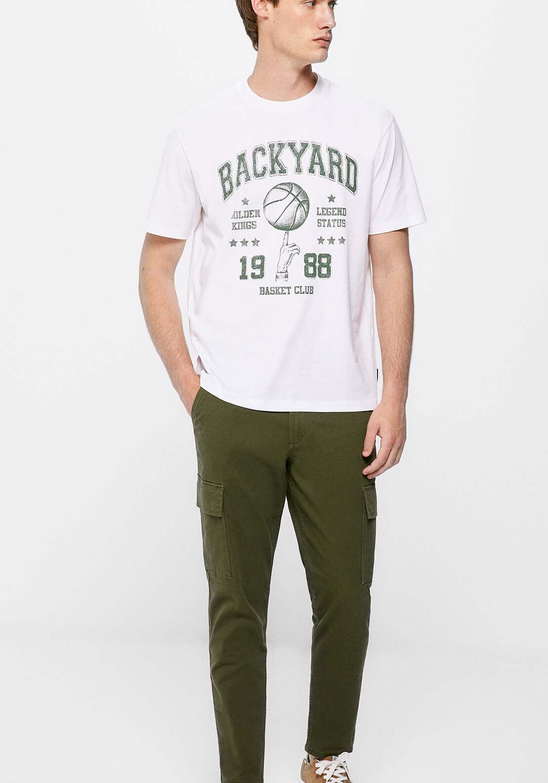 Springfield Backyard T-shirt - White 4 Shaws Department Stores