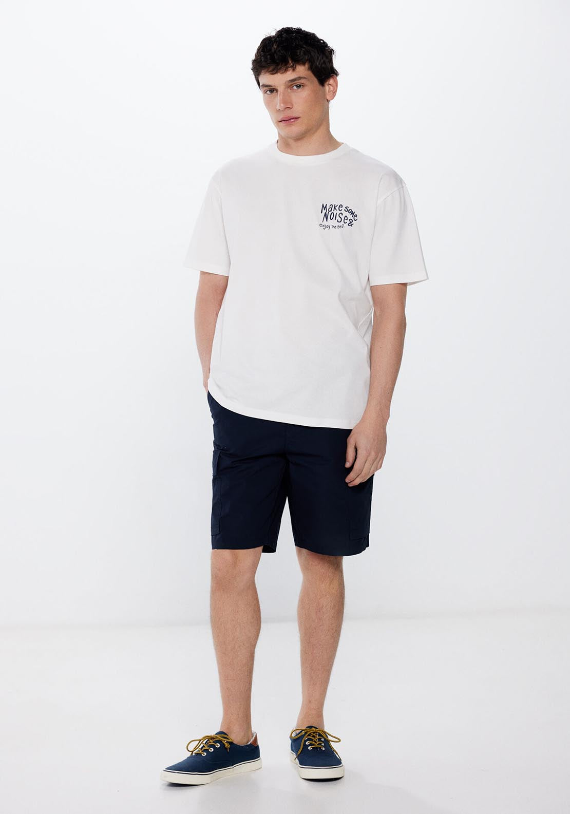 Springfield Make some noise T-shirt - Ivory 4 Shaws Department Stores