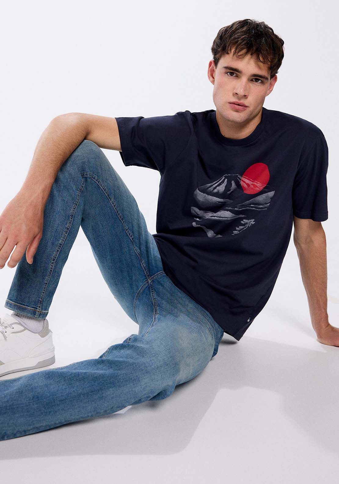 Springfield Mount Fuji T-shirt - Blue 4 Shaws Department Stores