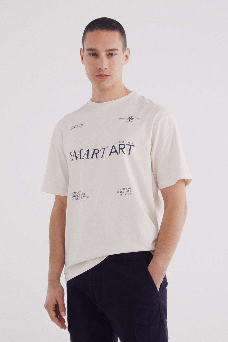 Springfield Smart Art T-Shirt - White 1 Shaws Department Stores