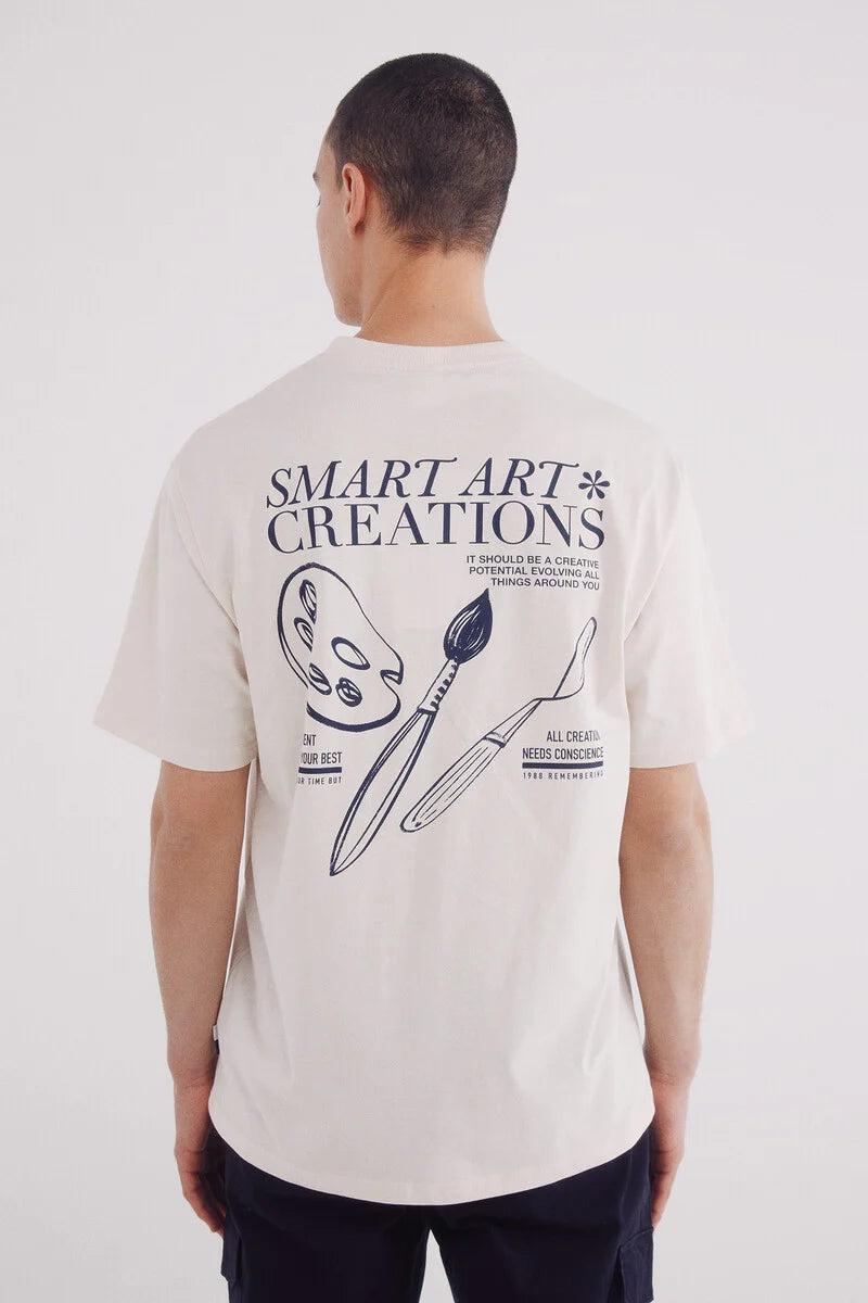 Springfield Smart Art T-Shirt - White 2 Shaws Department Stores