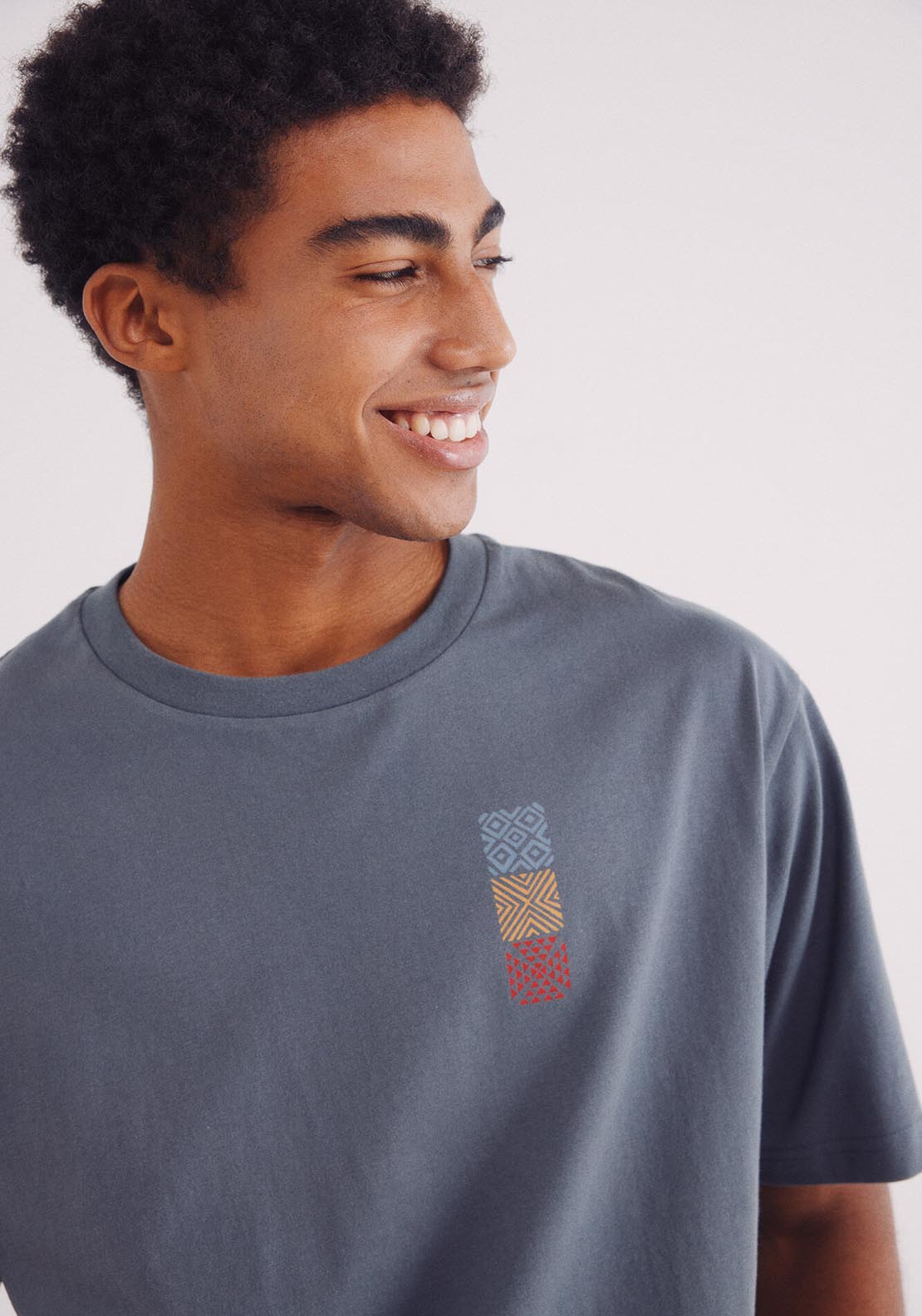 Springfield Ethnic T-Shirt - Blue 3 Shaws Department Stores