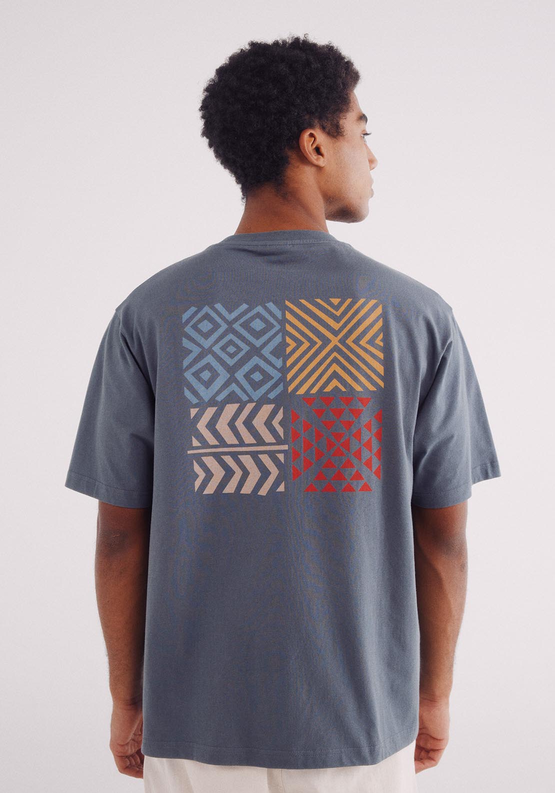 Springfield Ethnic T-Shirt - Blue 2 Shaws Department Stores