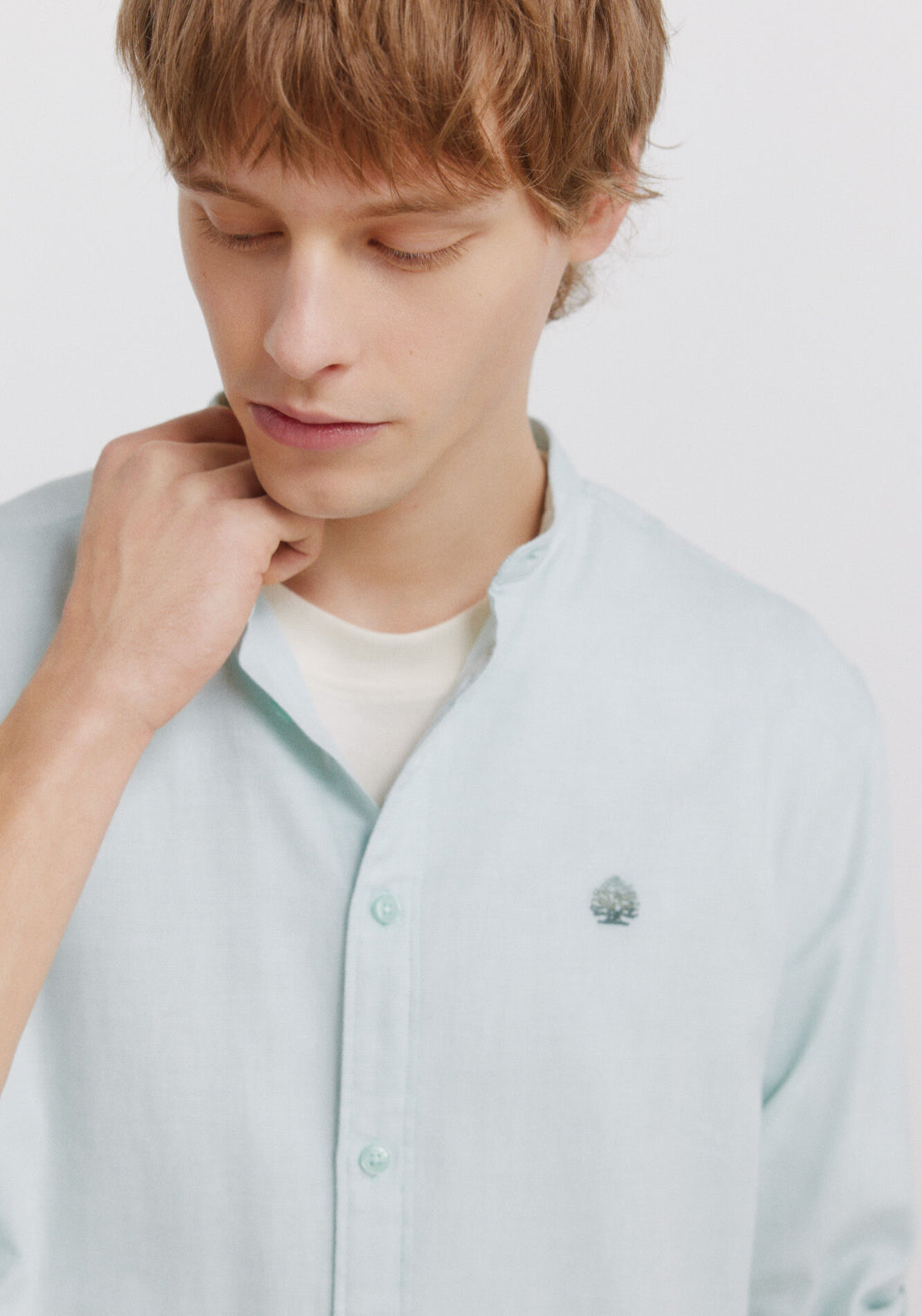 100% Cotton Structured Shirt - Green