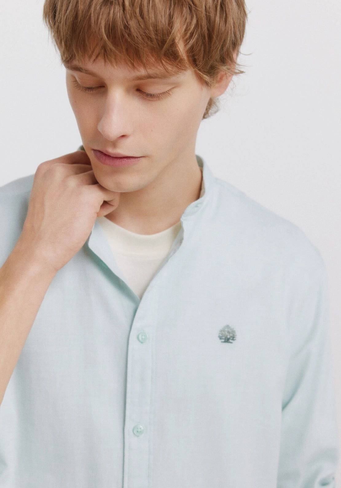 100% Cotton Structured Shirt - Green