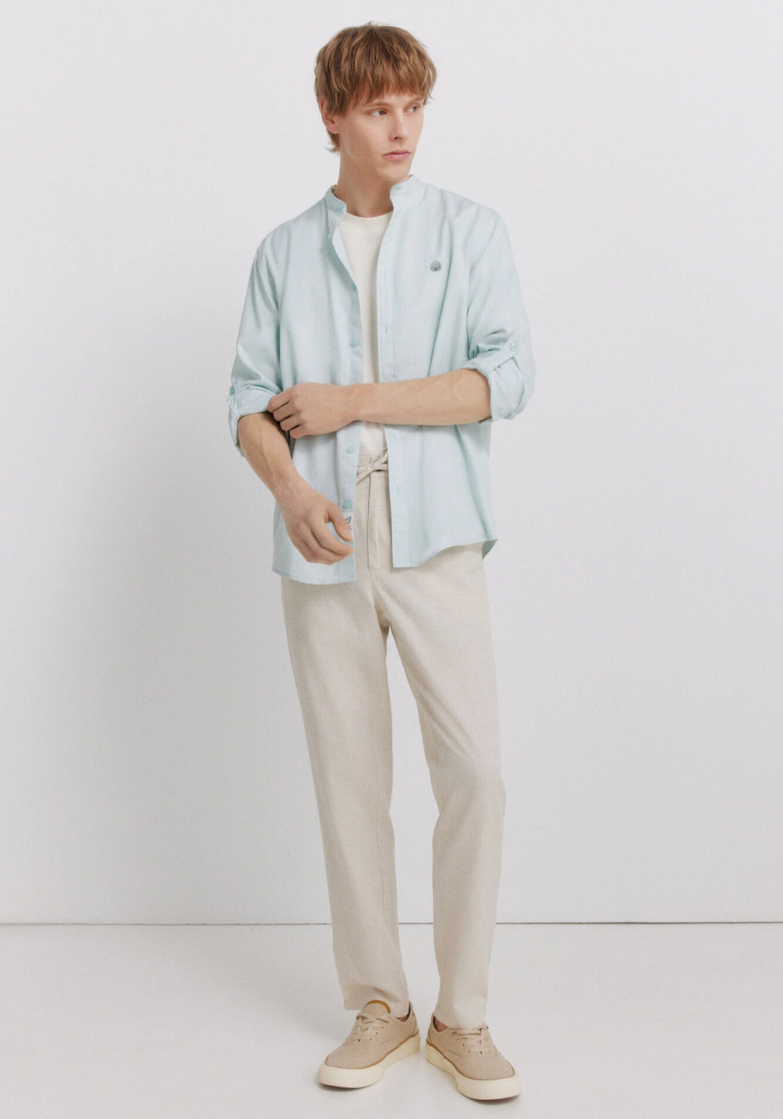 100% Cotton Structured Shirt - Green