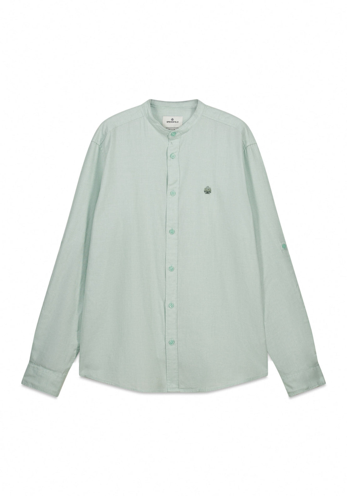 100% Cotton Structured Shirt - Green