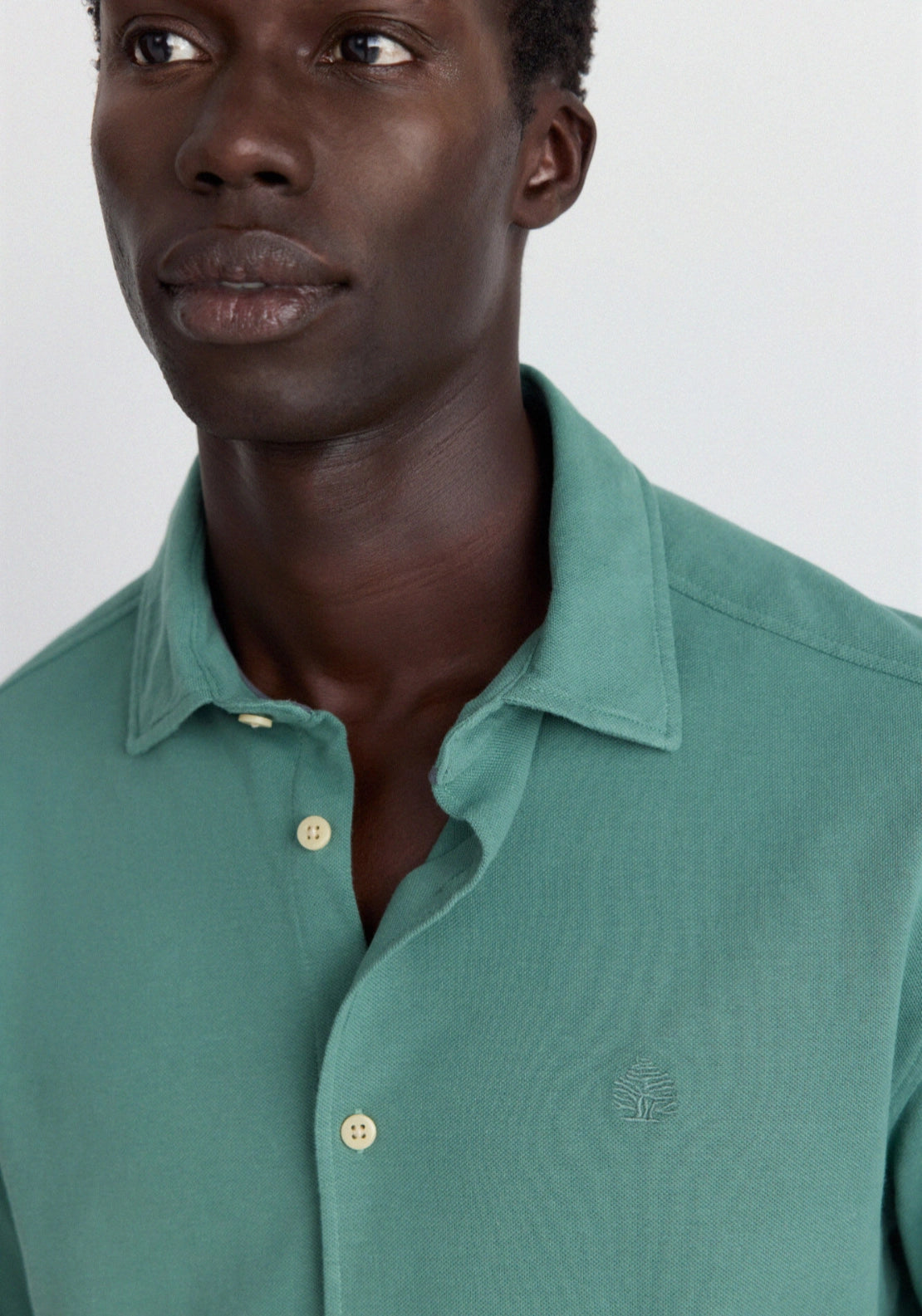 Pique Structure Shirt - Green