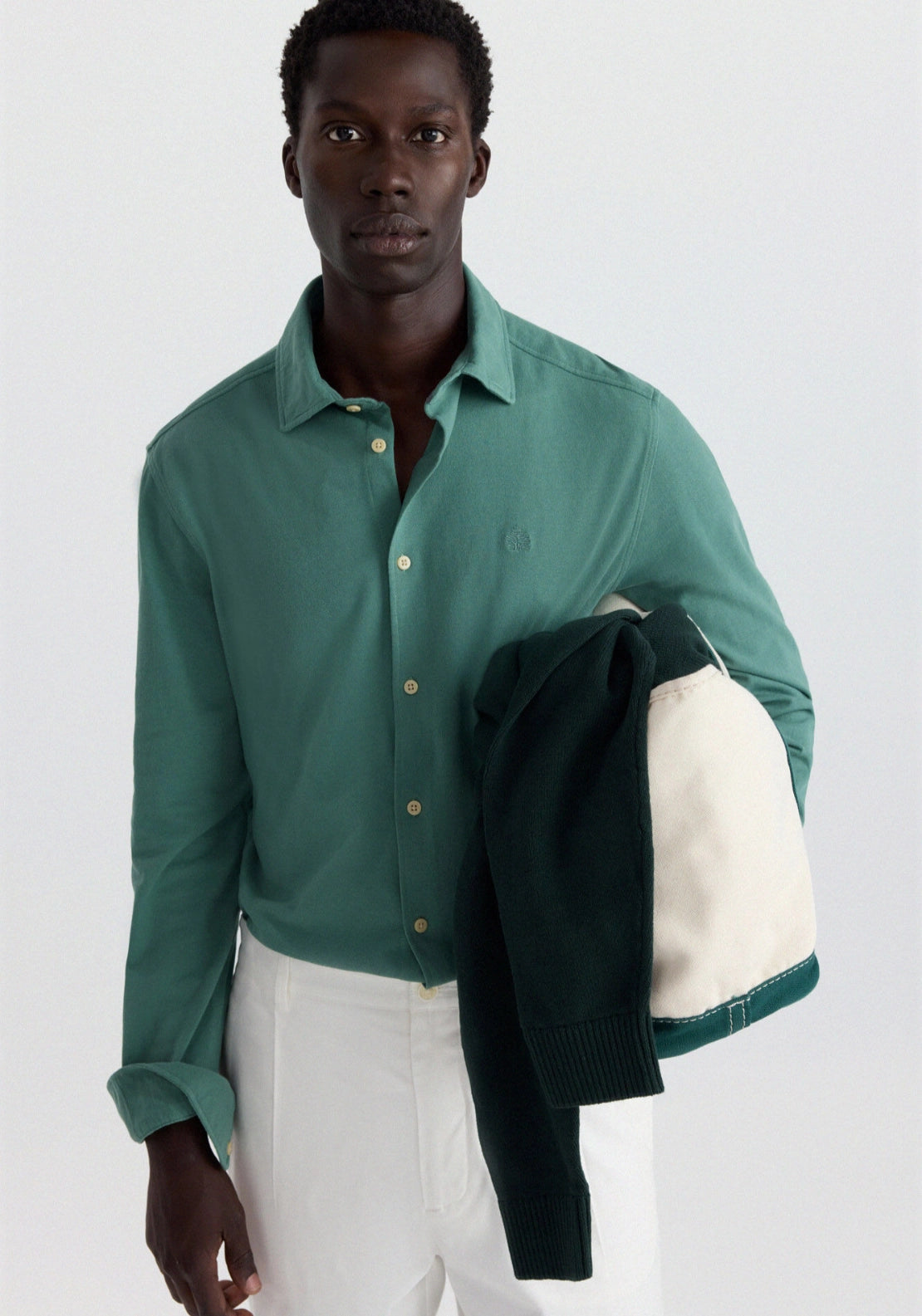 Pique Structure Shirt - Green