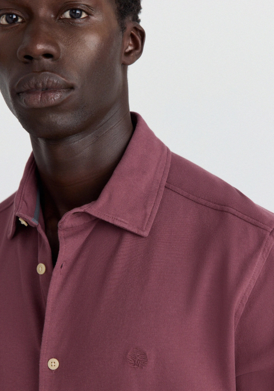 Pique Structure Shirt - Red