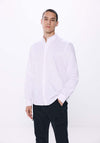 Two-tone structured shirt - White