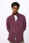 Rustic jersey-knit shirt - Wine