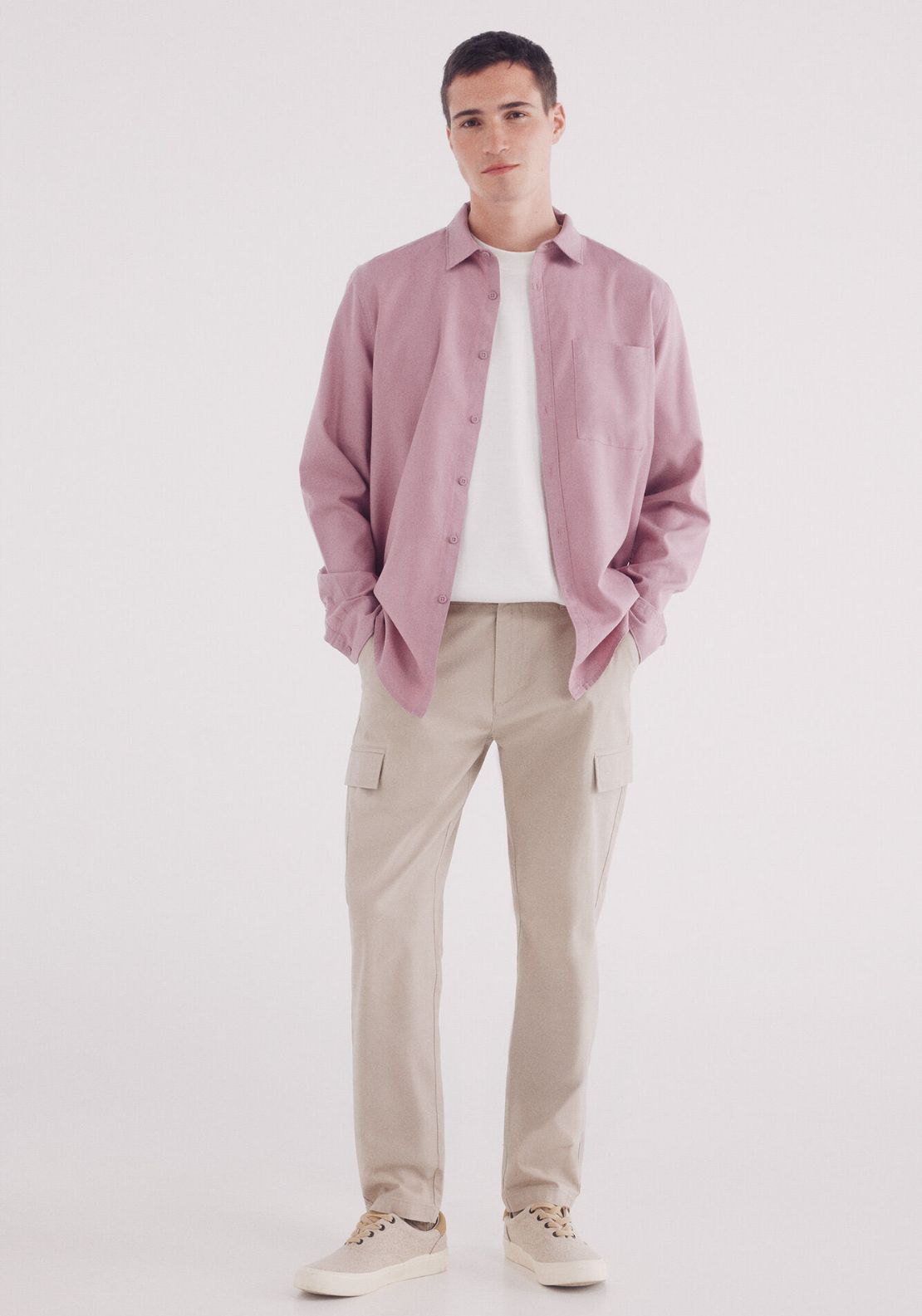 Springfield Tencel shirt - Orange 4 Shaws Department Stores