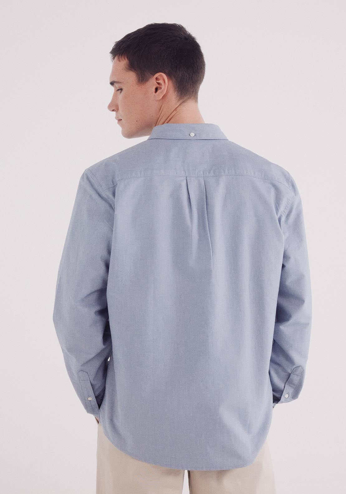 Springfield Oxford Shirt - Blue 4 Shaws Department Stores