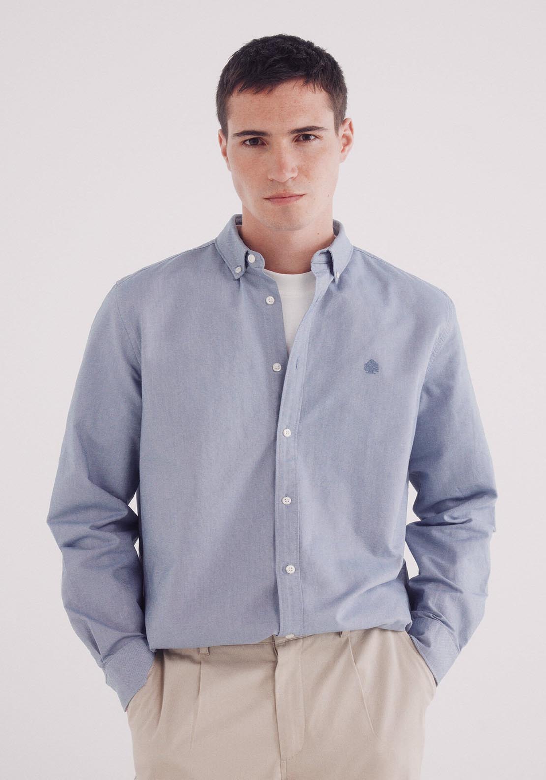 Springfield Oxford Shirt - Blue 1 Shaws Department Stores