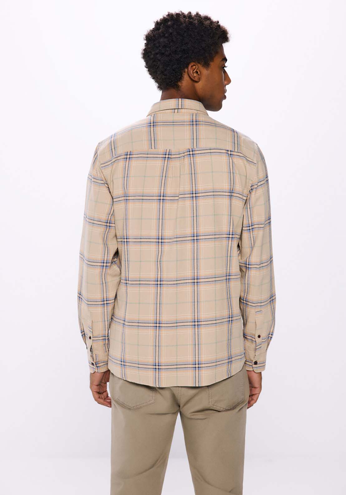 Springfield Checked Shirt - Beige 2 Shaws Department Stores