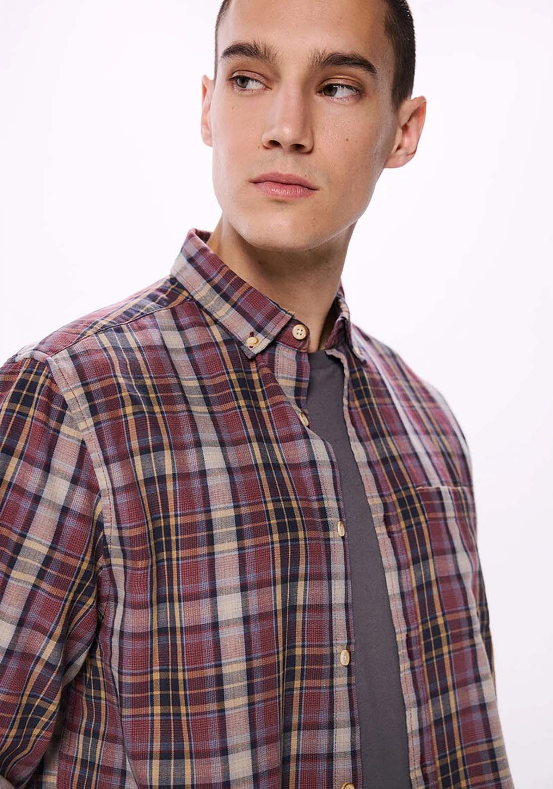 Springfield Checked Flannel Shirt - Red 2 Shaws Department Stores