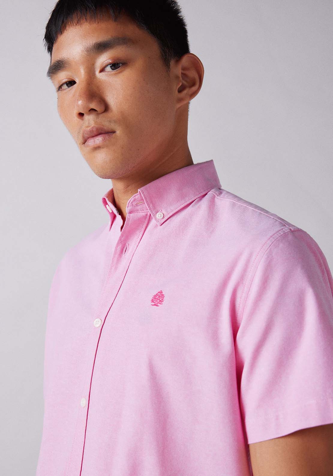 Springfield Short-sleeved shirt - Pink 3 Shaws Department Stores