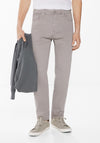 Slim fit washed 5-pocket coloured trousers - Grey