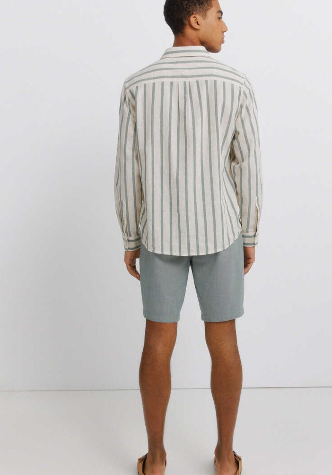 Structured Bermuda Shorts - Green