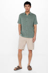 Coloured comfort fit Bermuda shorts - Beige