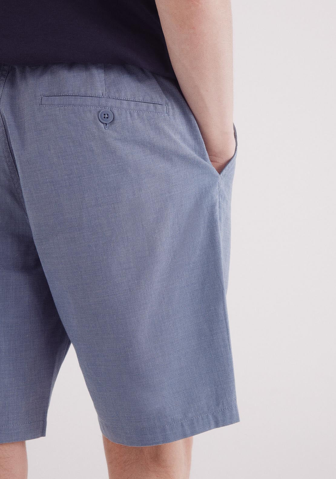 Springfield Bermuda Structure Color Comfort Fit - Blue 5 Shaws Department Stores