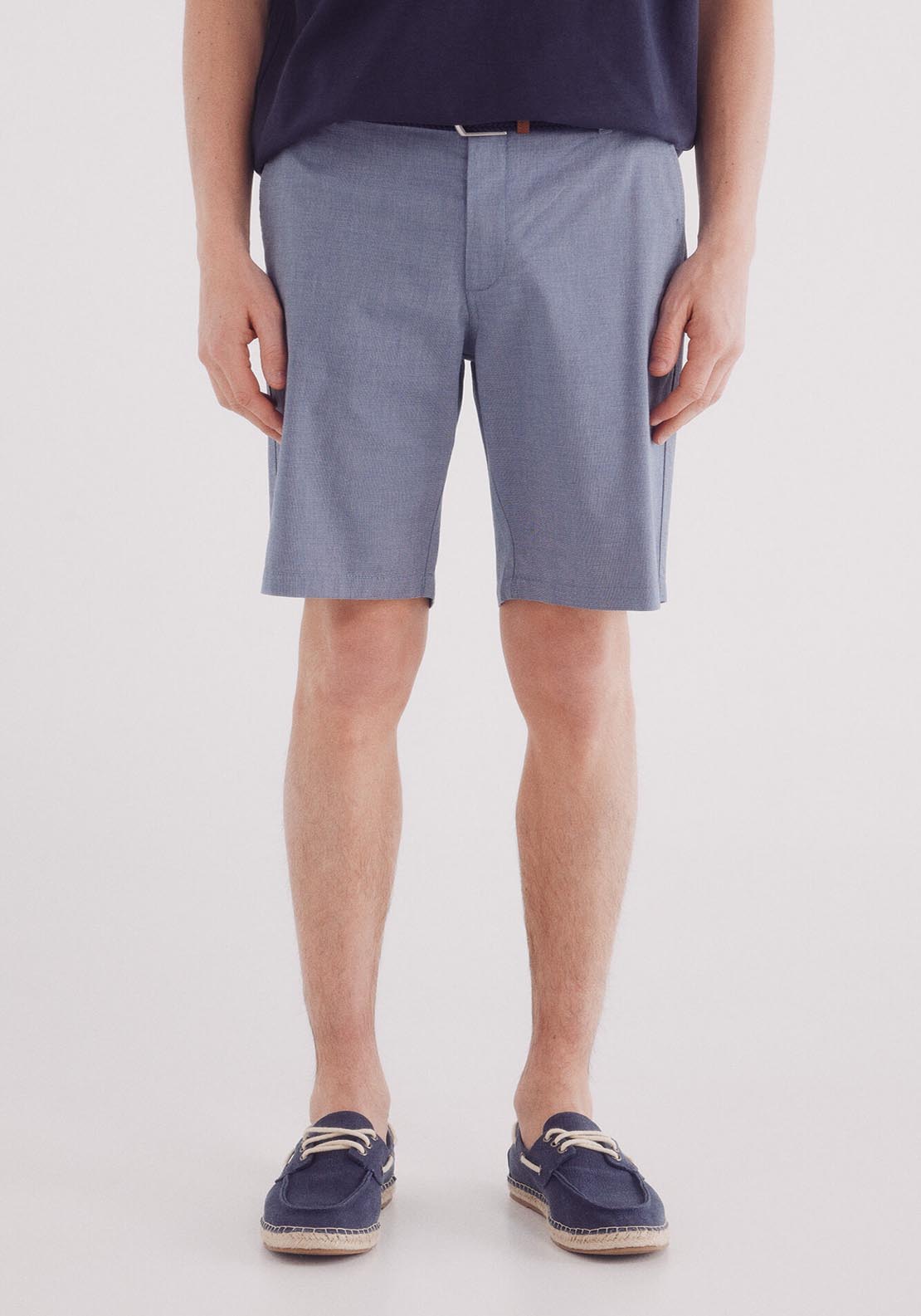 Springfield Bermuda Structure Color Comfort Fit - Blue 2 Shaws Department Stores