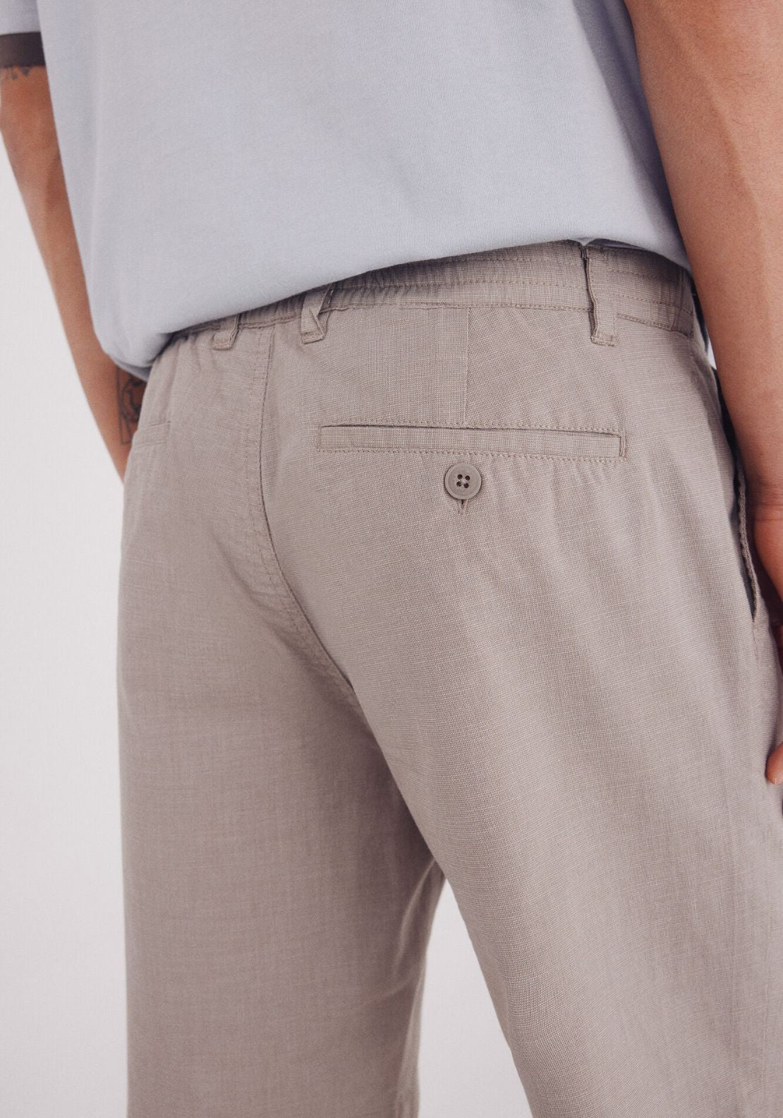 Springfield Bermuda Structure Color Comfort Fit - Sand 4 Shaws Department Stores