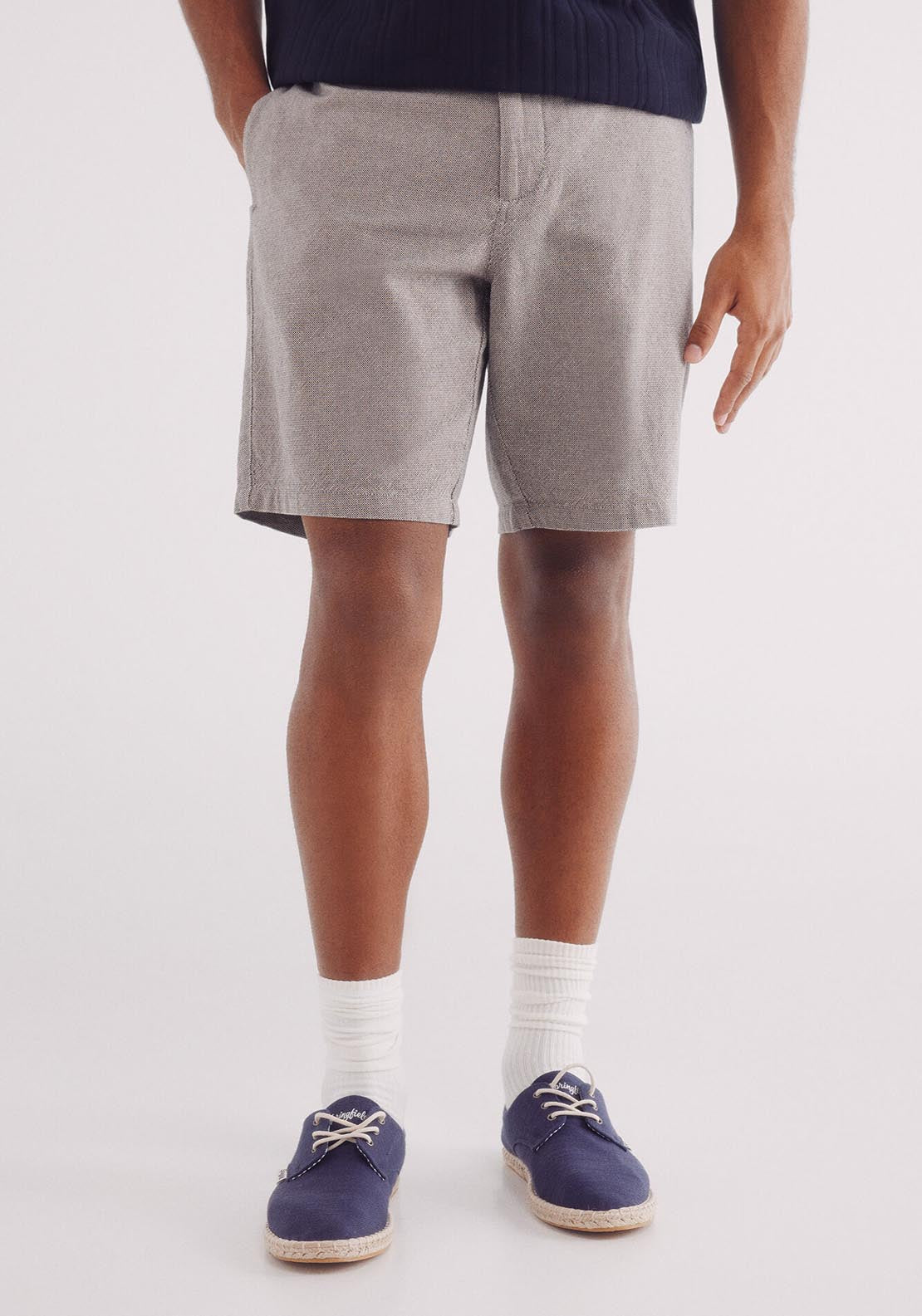 Springfield Slim Fit Colored Structured Bermuda Shorts - Sand 3 Shaws Department Stores